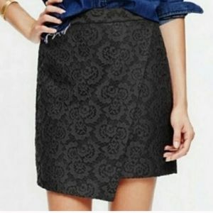 Asymmetrical Black Lace Skirt